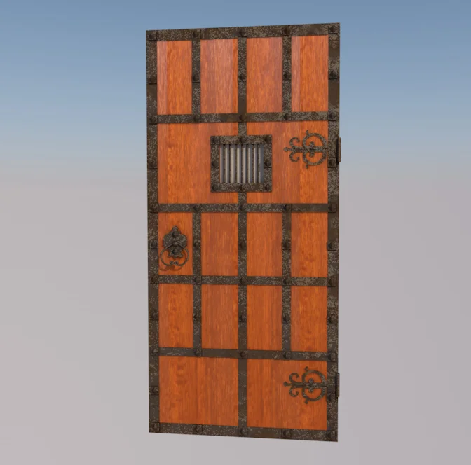 Старинная дверь 3D модель