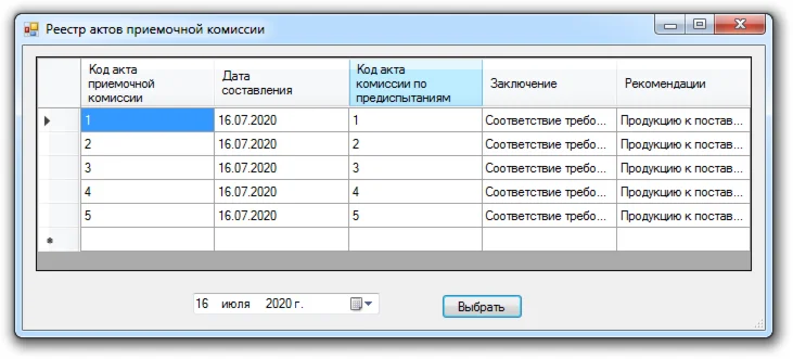 База данных Авиастроительное предприятие C#