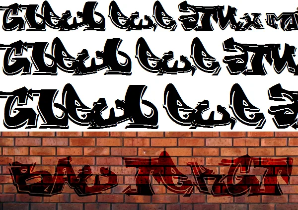 Русские граффити буквы GraffityB