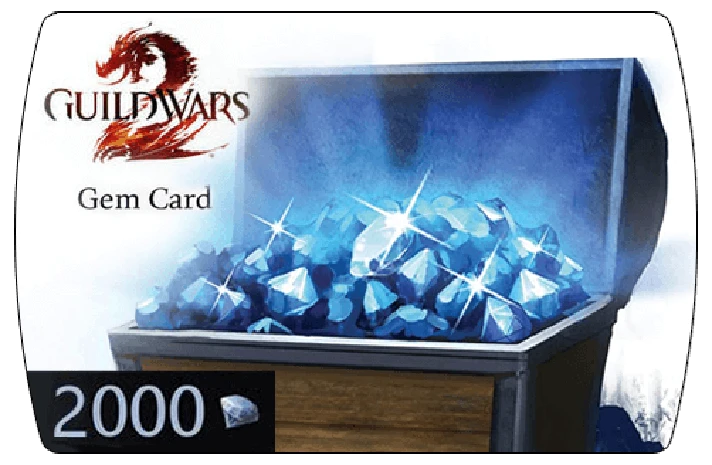 Guild Wars 2 2000 Gems Card🔵Global