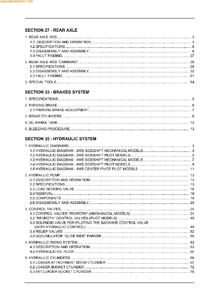 CASE 580/590/695 Service manual