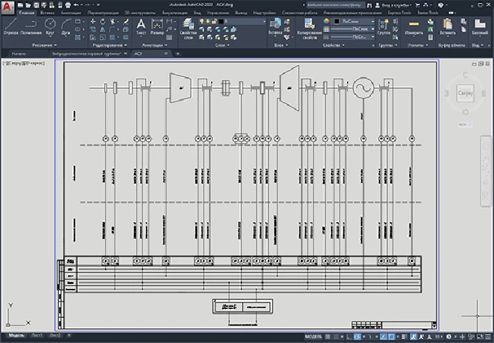 Vibrodiagnostics of a steam turbine