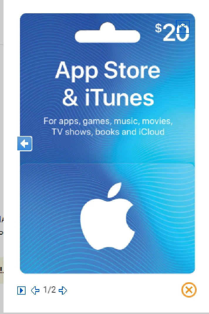 ITUNES GIFT CARD 20 $ USA