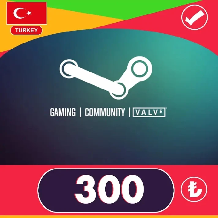 Steam Gift Card 300 TL - Only Turkey