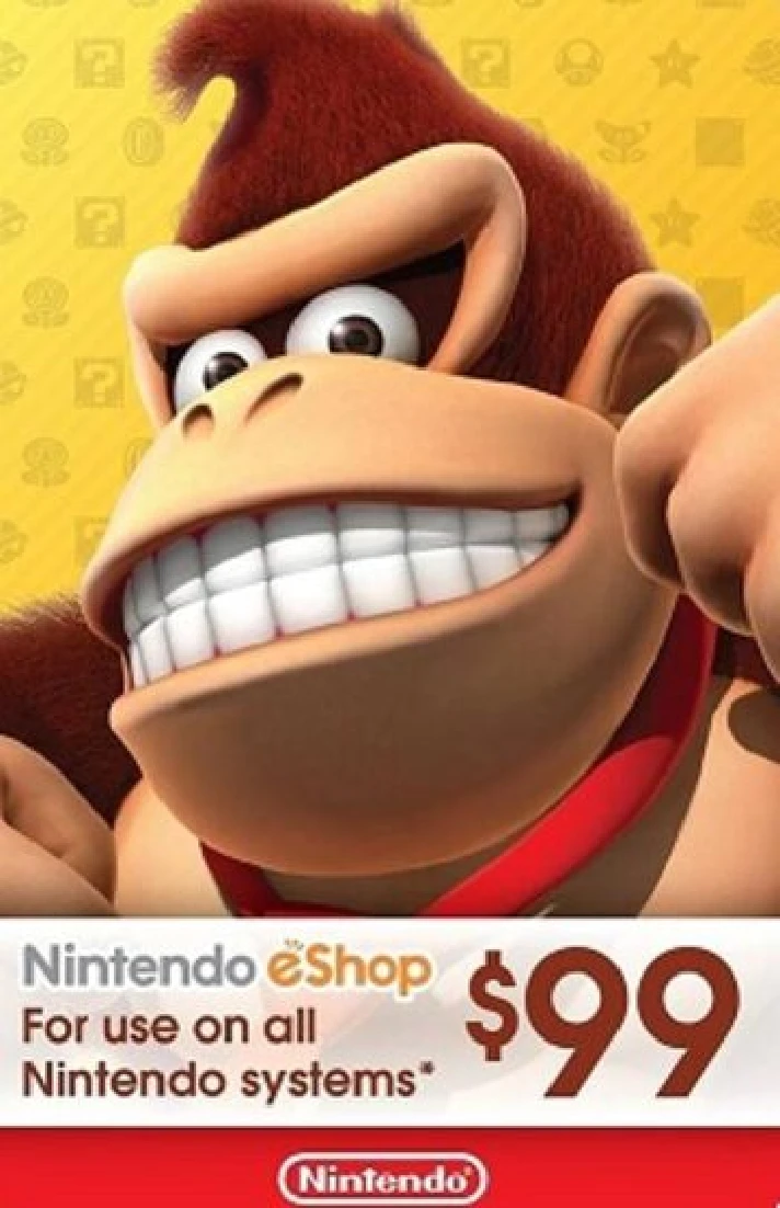 🎁 NINTENDO ESHOP PAYMENT CARD - 99 USD [USA]