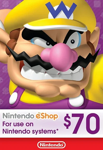 🎁 КАРТА ОПЛАТЫ NINTENDO ESHOP — 70 USD [USA]