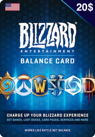 Карта пополнения Blizzard 20 USD [US]