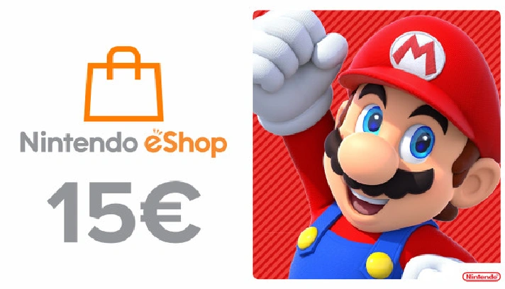 Nintendo eShop 15 Euro top-up (EU) -%