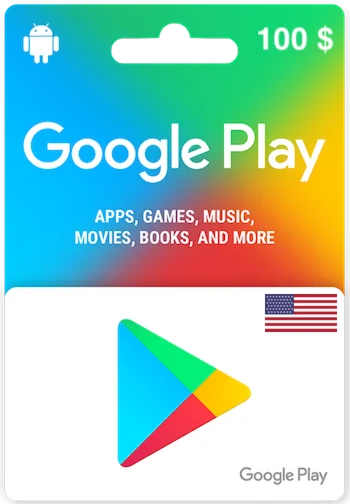 Карта пополнения Google Play 100 USD [US]