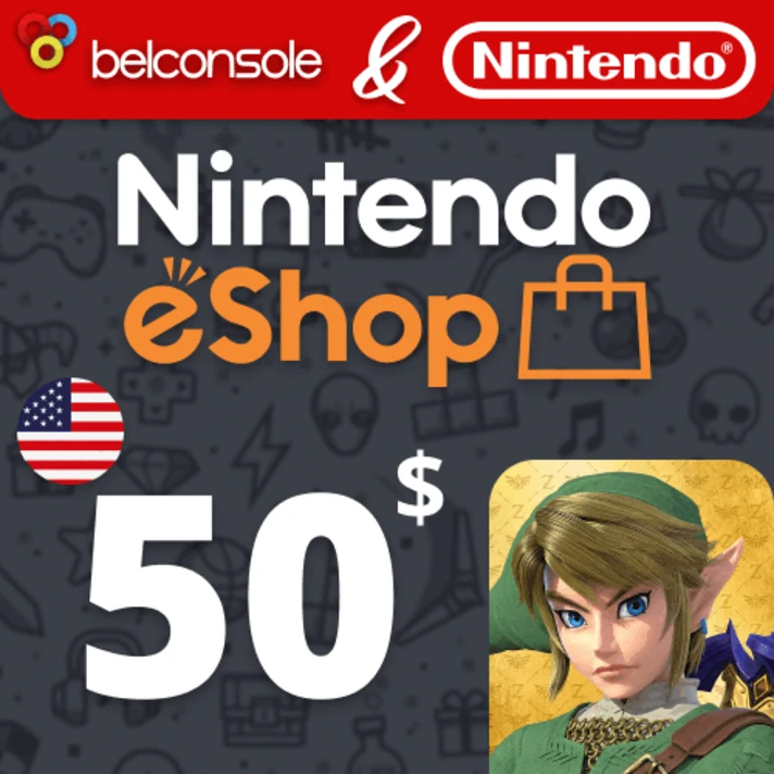 🔶Nintendo eShop 50 $ [ Gift Card ] USA (US) Official