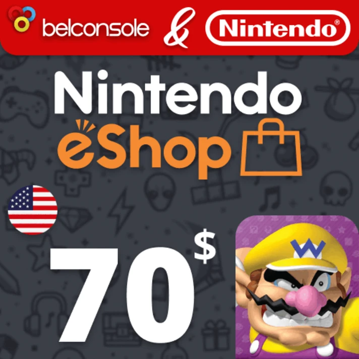 🔶Nintendo eShop 70 $ [ Gift Card ] USA (US)