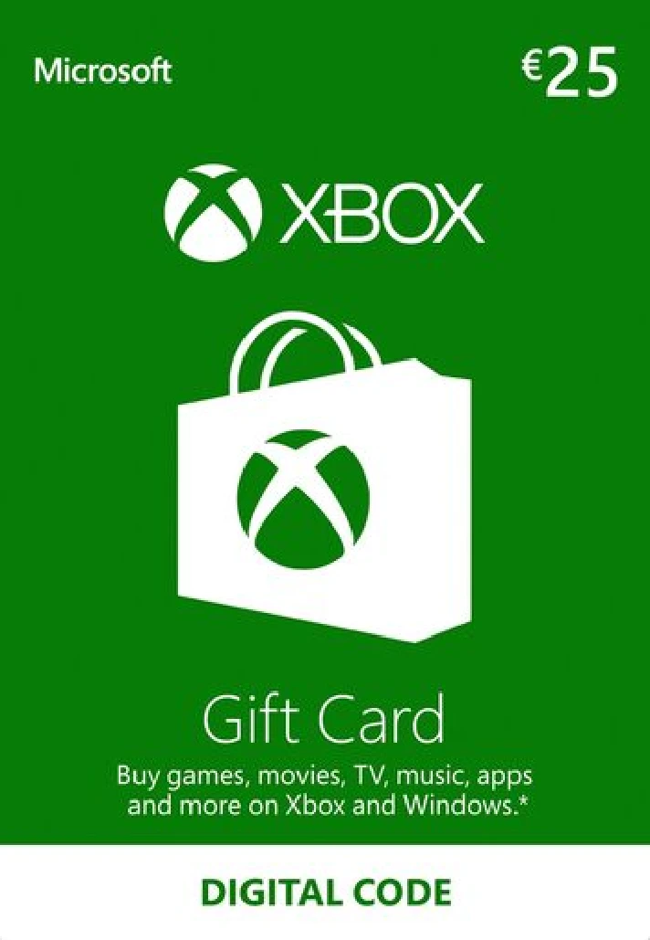 Xbox Live Card – 25 Euro € - LICENSE KEY 🔥 + GIFT🎁