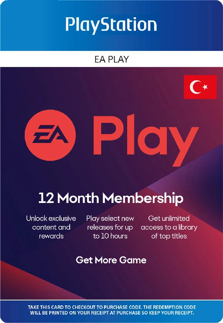 EA PLAY 12 MONTHS PS4 PS5 PLAYSTATION TURKEY