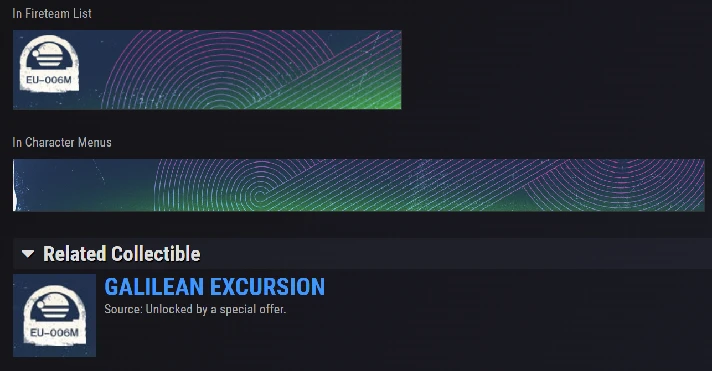 Destiny 2 emblem - GALILEAN EXCURSION