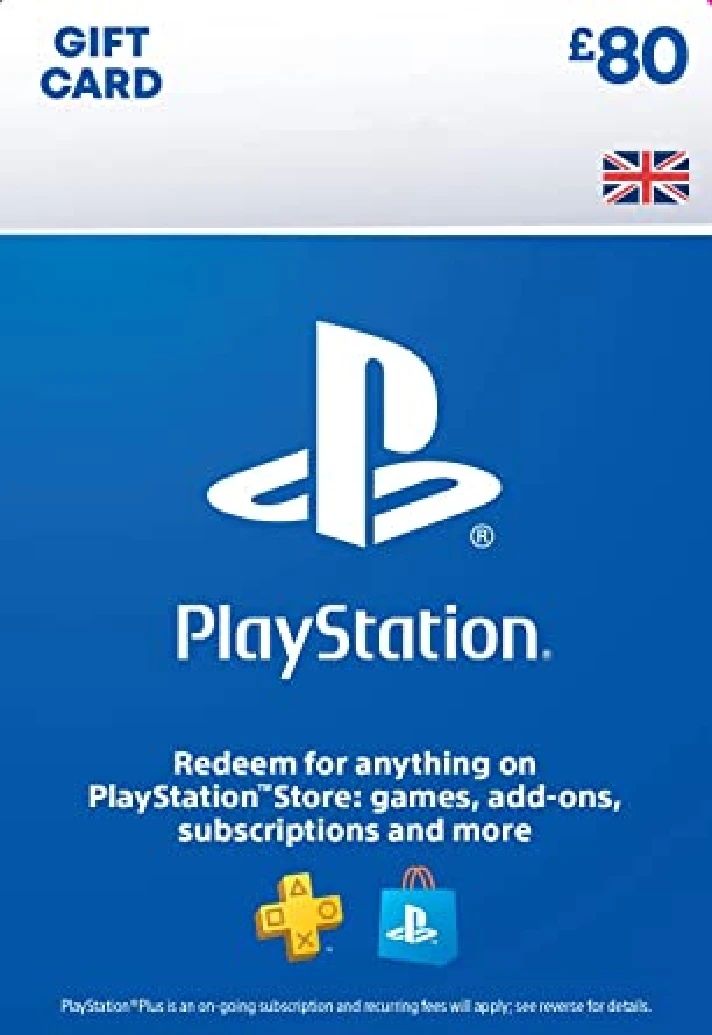 Playstation Network PSN £80 (UK)