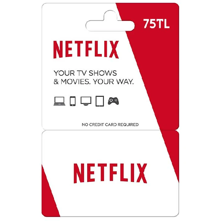 🎁0% FEE🌟 75 TL - NETFLIX GIFT CARD (TURKEY)