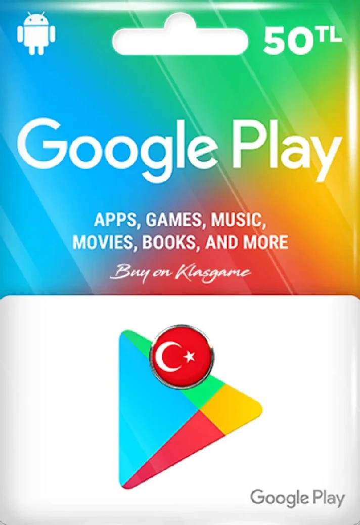 🎁0% FEE🌟 50 TL - GOOGLE PLAY GIFT CARD (TURKEY)