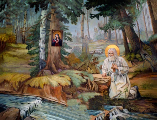 Серафим на камне_001(170х130см)