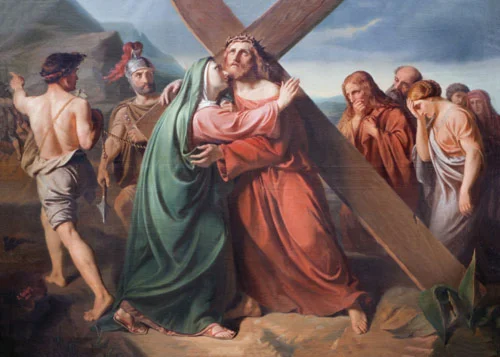 Иисус встречает свою Мать_004(136x97см)