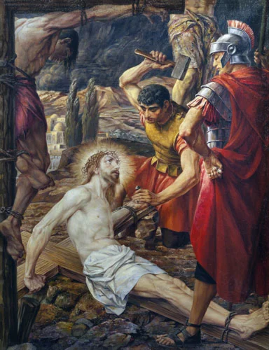 Иисуса пригвождают к Кресту_002(93х121см)