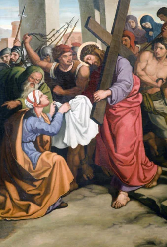Святая Вероника вытирает лицо Иисуса_003(98х145см)