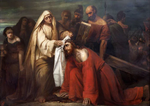 Святая Вероника вытирает лицо Иисуса_004(130х92см)