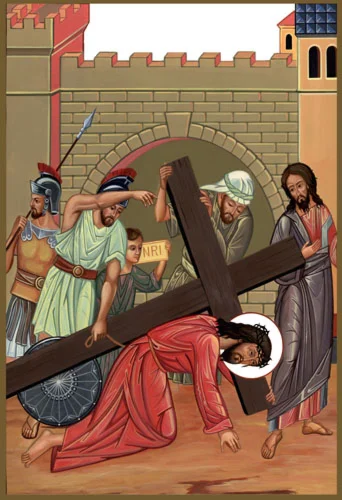 003-Иисус падает в первый раз под Крестом(108х158)слои