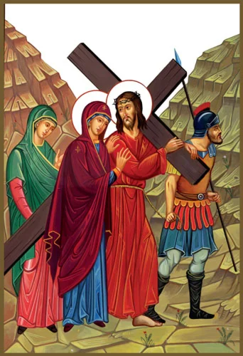004-Иисус встречает свою Мать(108х158см)слои