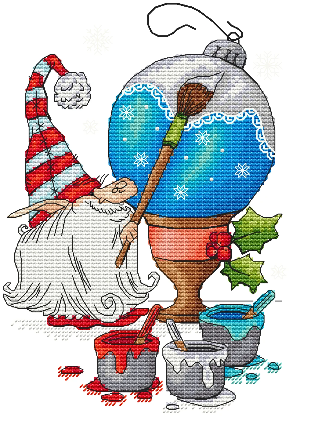 Эксклюзив. схема для вышивки крестом Маляр