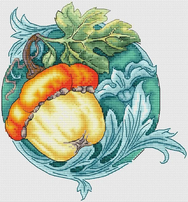 Эксклюзив. схема для вышивки крестом Чалмовидная тыква
