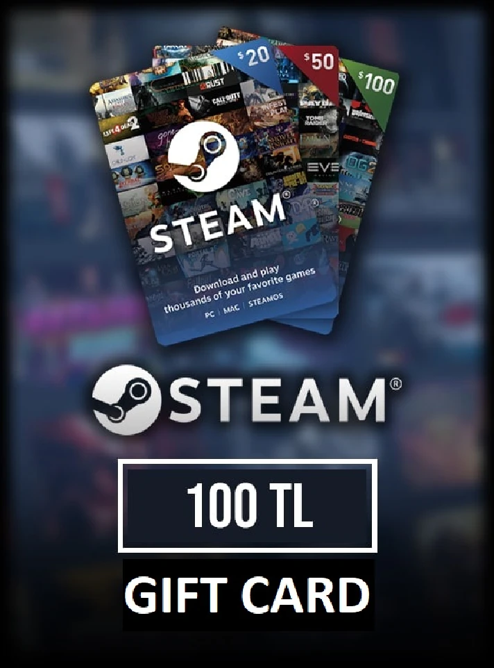 STEAM WALLET GIFT CARD 100 TL TURKEY 🇹🇷🔥Best Price🔥