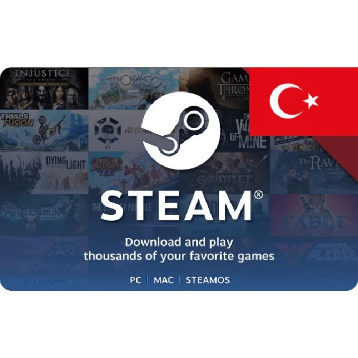 STEAM WALLET GIFT CARD 100 TL TURKEY 🇹🇷🔥Best Price🔥