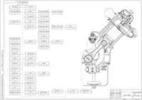 Схема сборки двигателя V8, 130x140, формат Компас .cdw