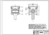 Сборочный чертёж составного поршня ДВС, формат AutoCad