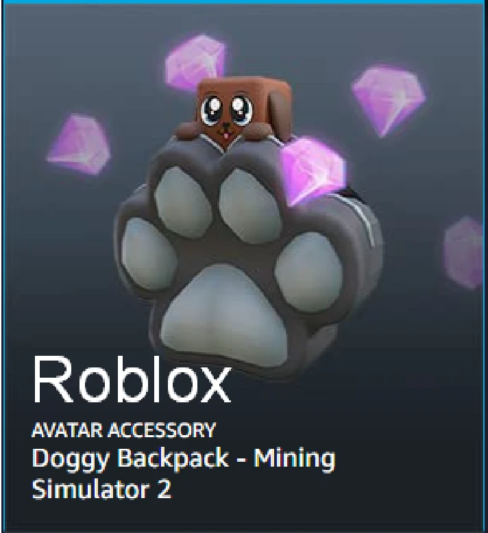 Roblox🔑: Doggy Backpack - Mining Simulat 2 Drop #7⭐️