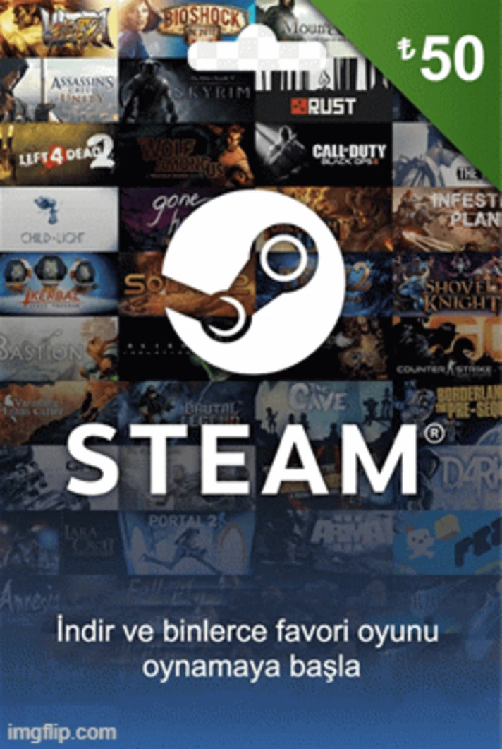 💎💰 STEAM WALLET GIFT CARD 50 TL💰💎 🔴 TURKEY 🔴