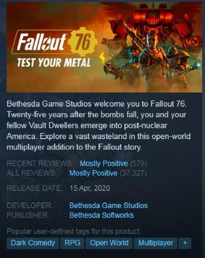 Fallout 76: Steel Dawn Deluxe Edition (Steam Key GLOBAL