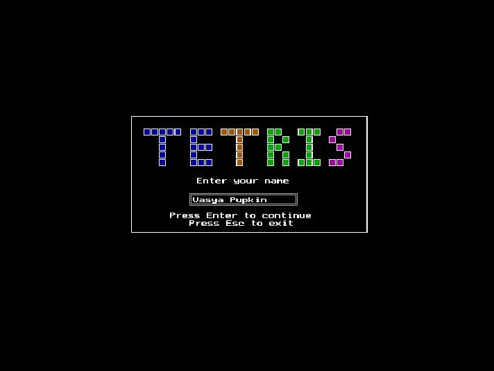 Tetris on the Turbo Pascal + source code