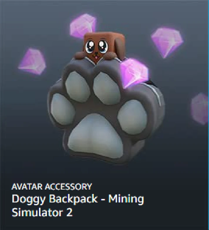 Key 🔑 Roblox: Doggy Backpack - Mining Simulator 2 🐶🎒