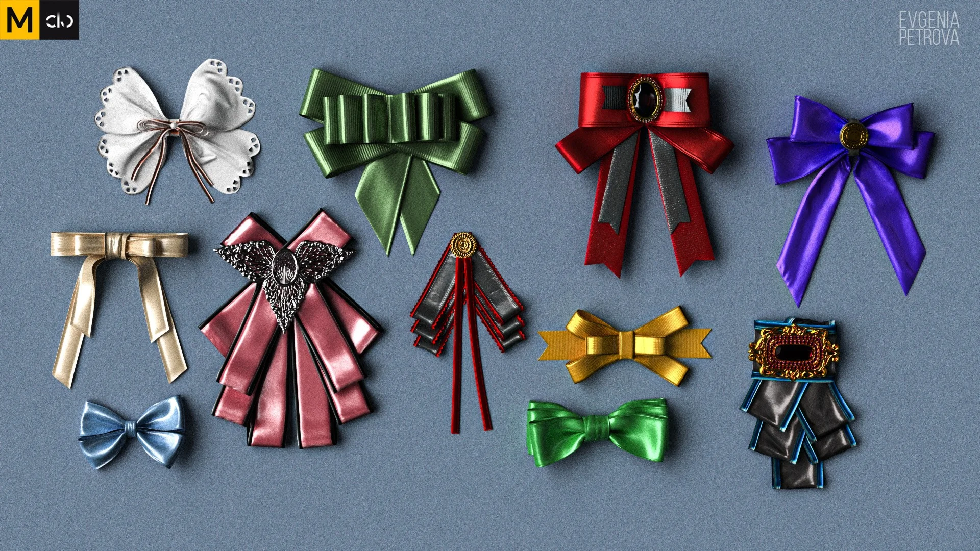 Bow Pack Trim For MD and Clo3d