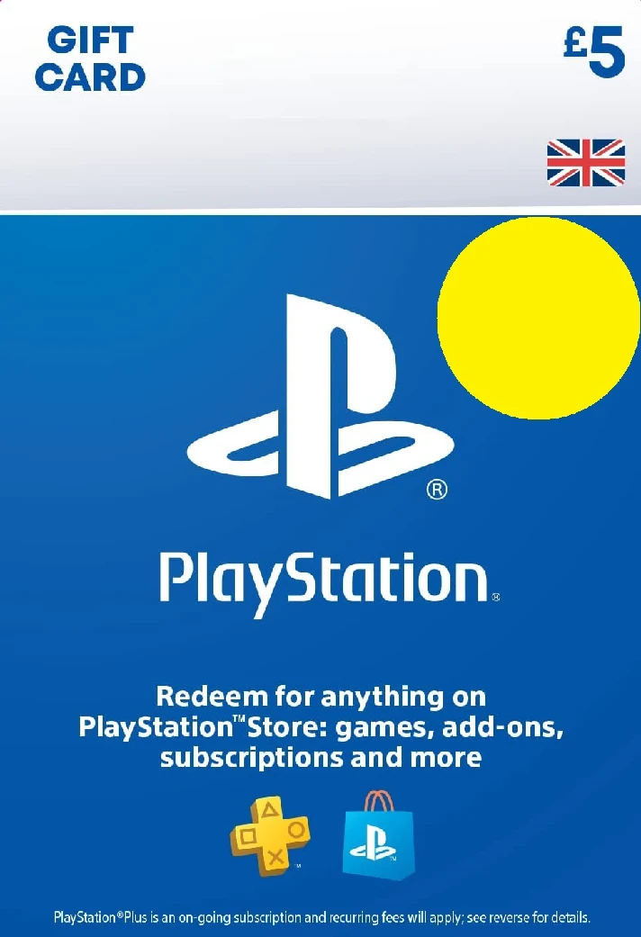 PSN £5 (GBP) Gift Card for PS5/PS4 UK - Digital Code