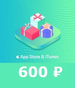 APPLE iTunes Russia  600 руб карта пополнения gift card
