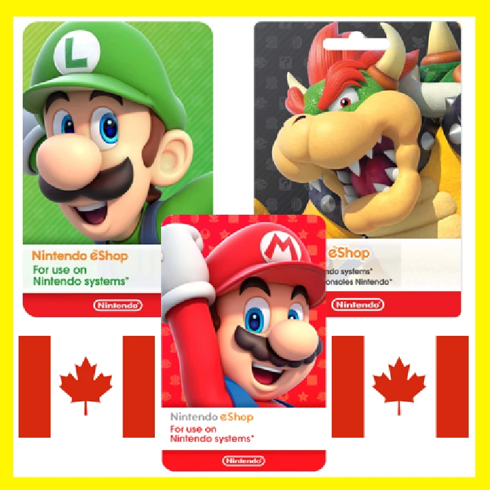 ⭐️ALL GIFT CARD⭐🇨🇦Nintendo eShop Gift Card 10-150 CAD