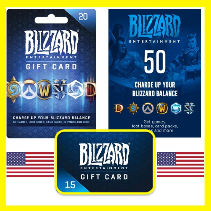 ⭐️GIFT CARD⭐ 🇺🇸 Blizzard 5-10-20-50-100 US $