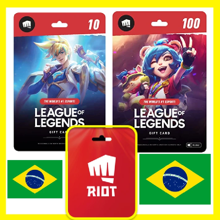 ⭐️GIFT CARDS⭐🇧🇷League of Legends 650-90000 RP(Brazil)