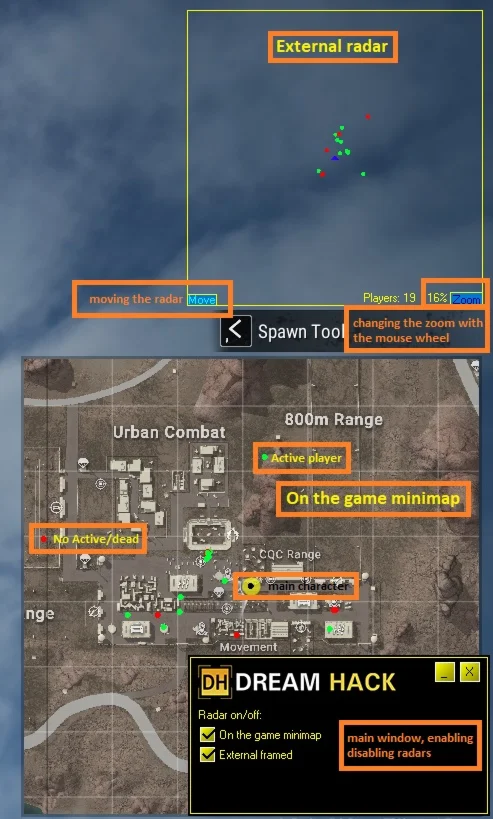 Приватный чит DH радар для игры PUBG, Ключ на 7 дней