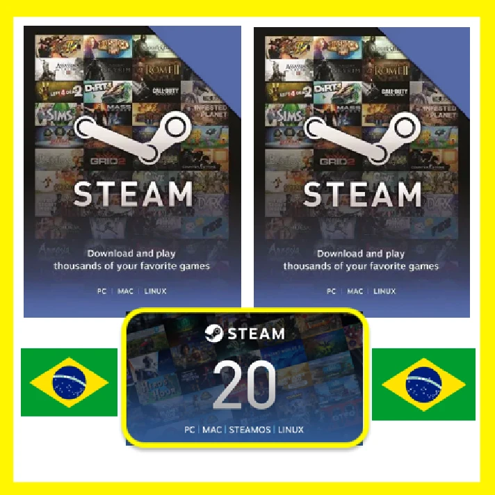 ⭐️GIFT CARD⭐🇧🇷 STEAM GIFT WALLET Brazil STEAM БАЛАНС