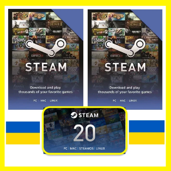 ⭐🇺🇦 STEAM GIFT CARD UAH Ukraine WALLET UA COD БАЛАНС