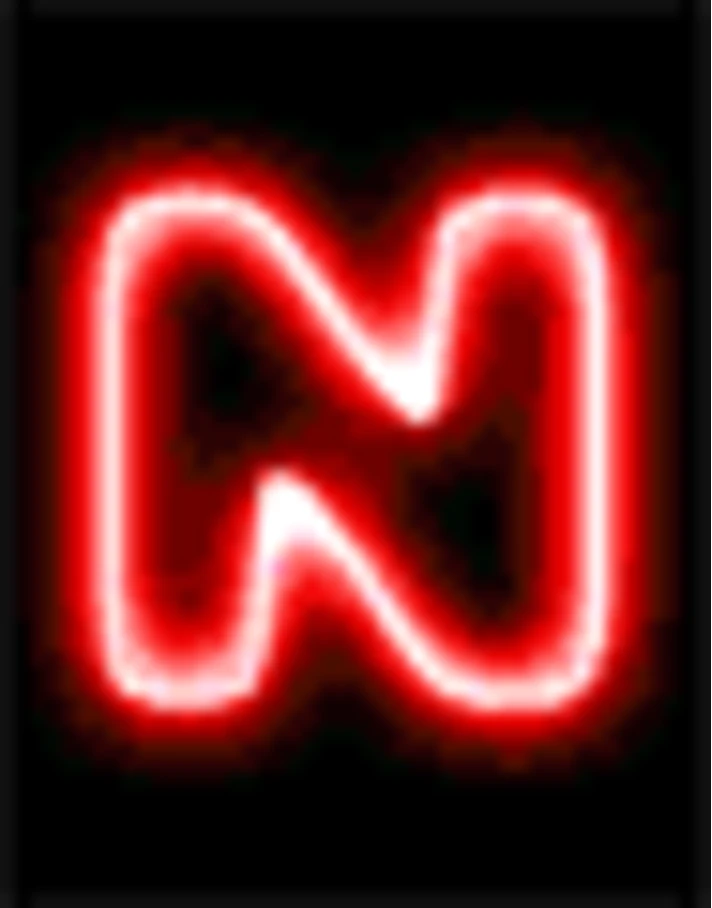 Animated neon letters, height 60 and 30 pixels