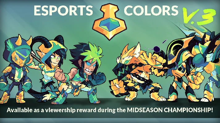 Brawlhalla ESPORTS COLOR SCHEME V.3 V3 V 3 Key 🔑GLOBAL